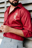 Saphira - Maroon Giza Cotton Shirt