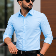 Powder Blue Full Sleeve Versatile Shirt