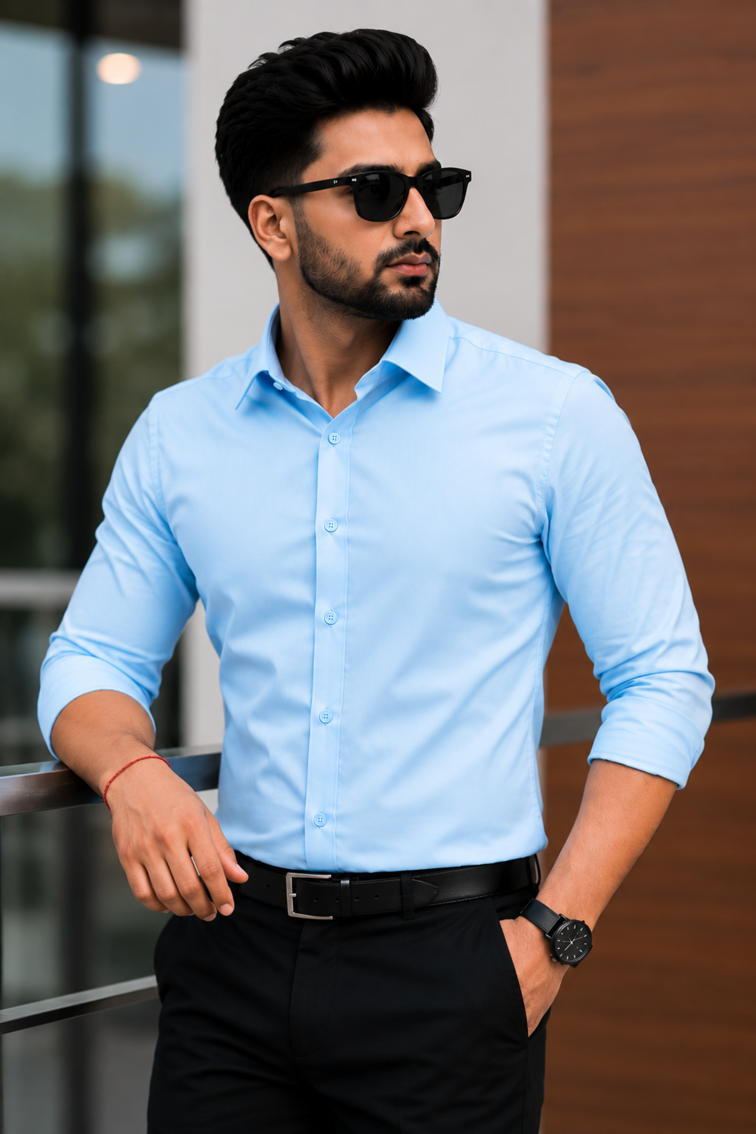 Powder Blue Full Sleeve Versatile Shirt