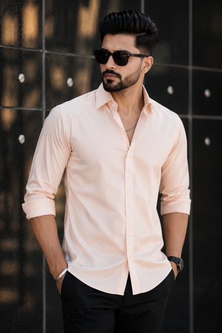LIGHT MUSTARD Full Sleeve Versatile Shirt