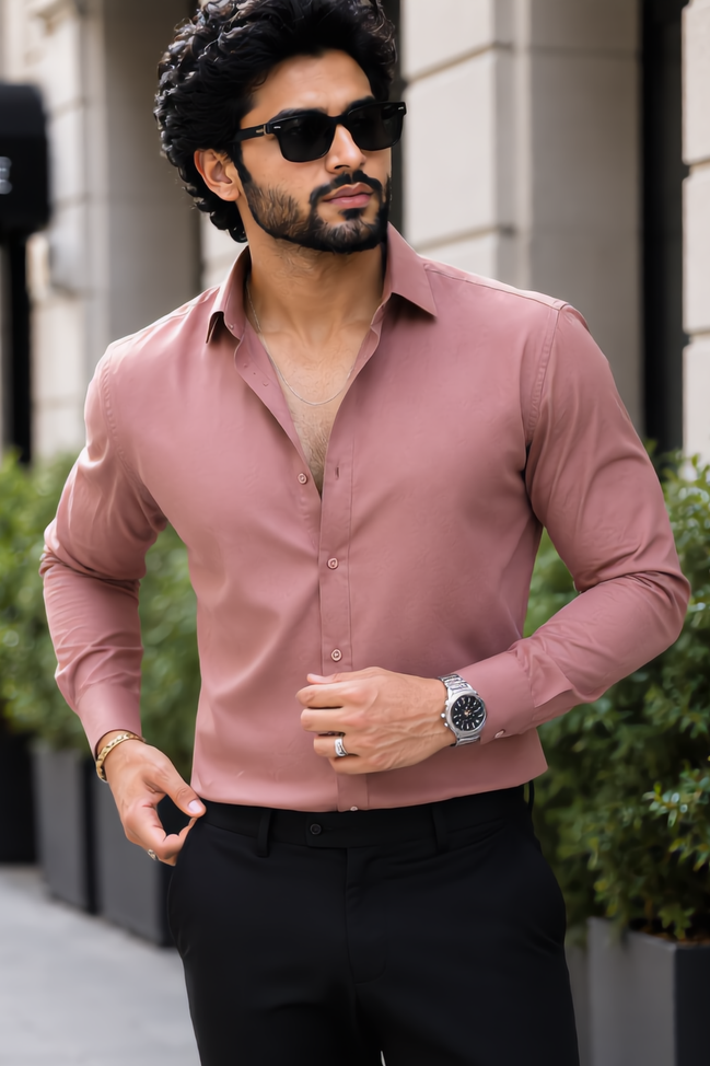 Baby Pink Full Sleeve Versatile Shirt