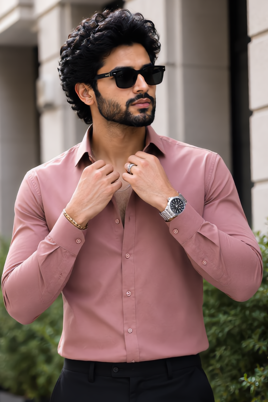 Baby Pink Full Sleeve Versatile Shirt