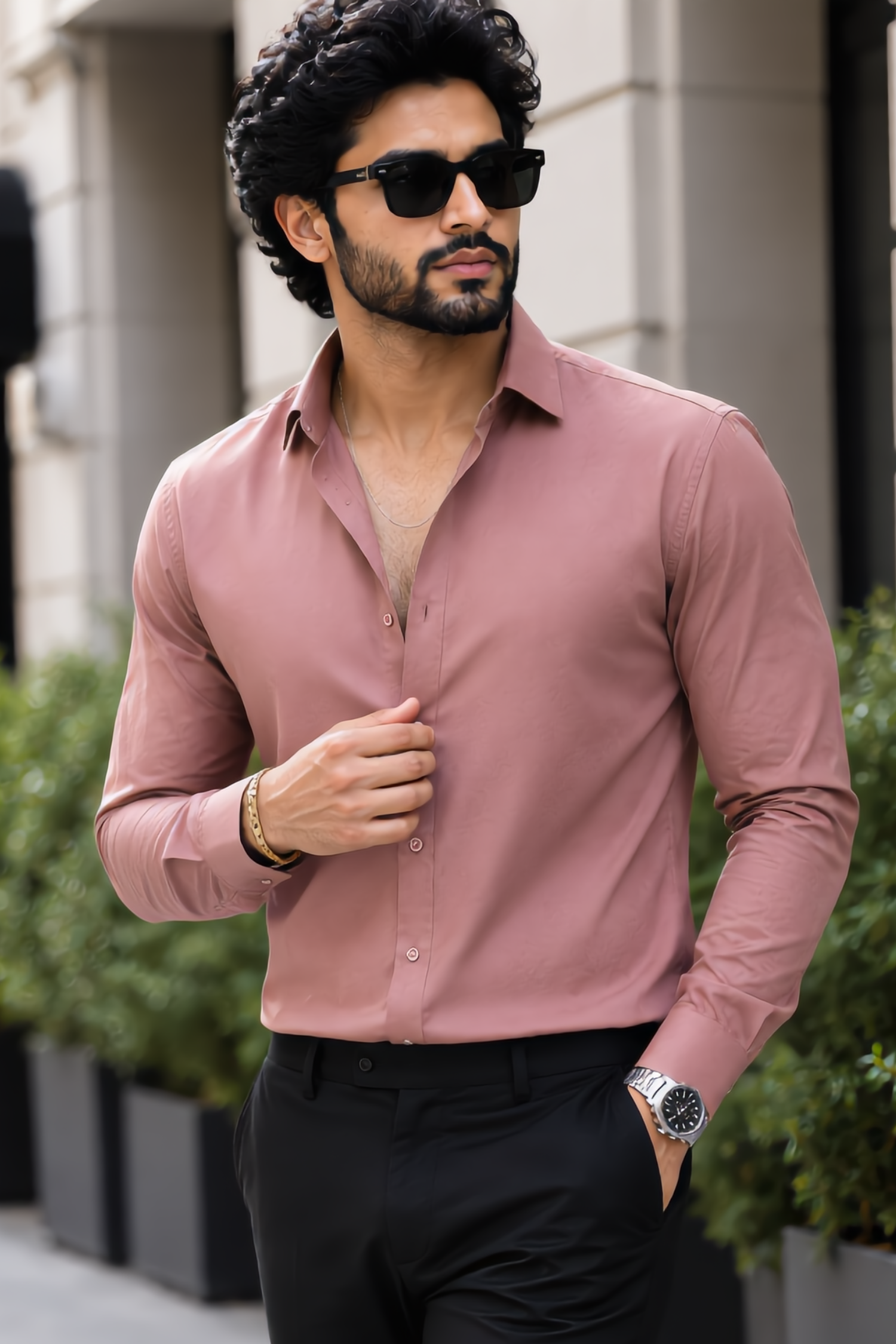 Baby Pink Full Sleeve Versatile Shirt