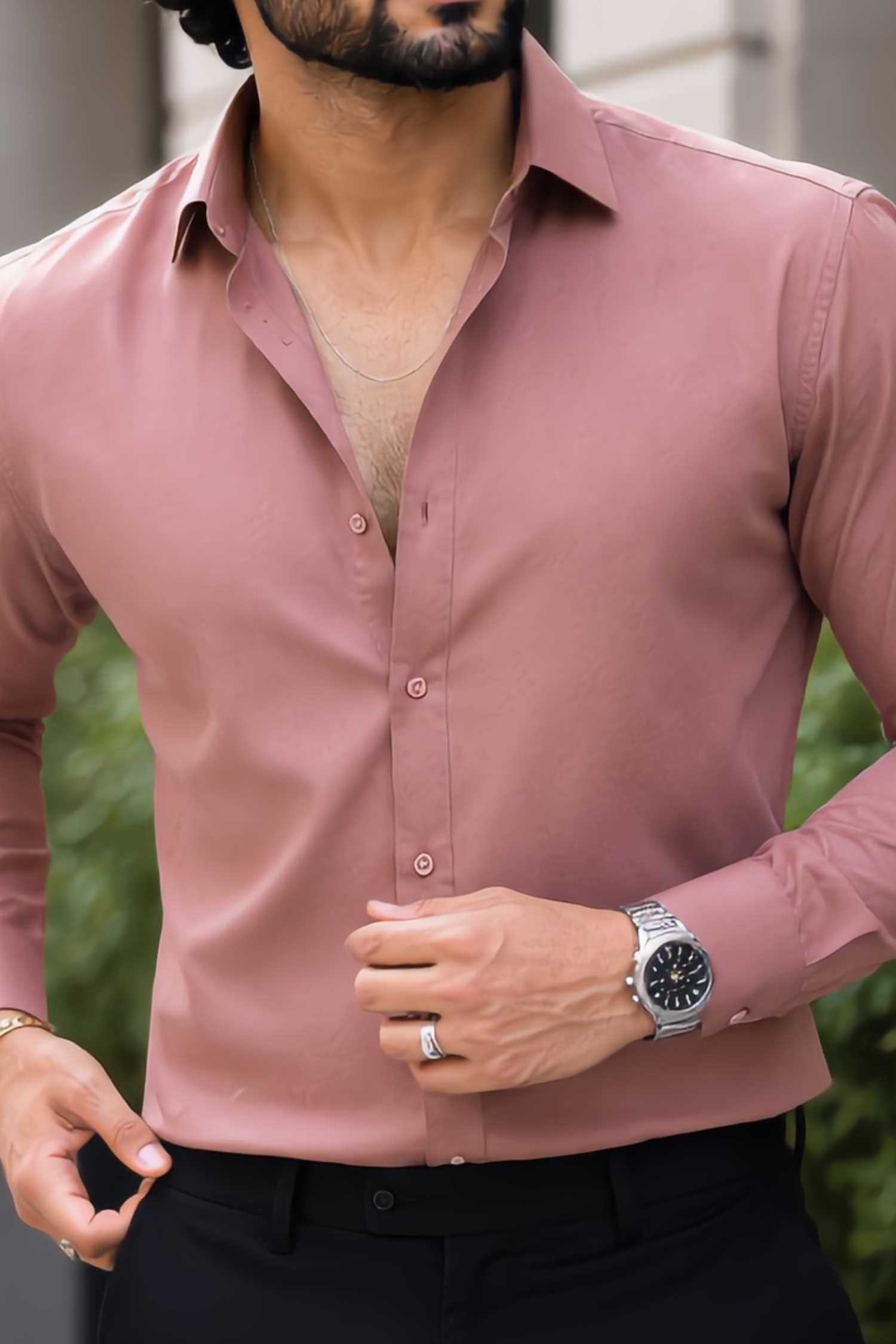 Baby Pink Full Sleeve Versatile Shirt