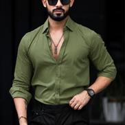 Olive Green Full Sleeve Versatile Shirt