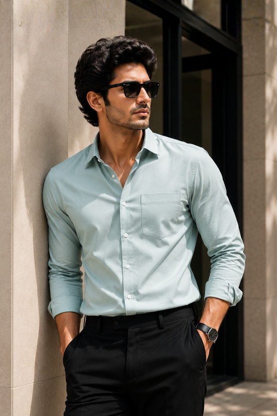 Dusky Green Full Sleeve Versatile Shirt
