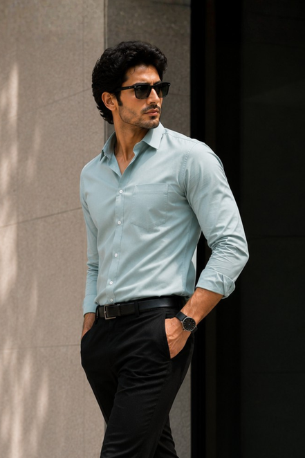 Dusky Green Full Sleeve Versatile Shirt