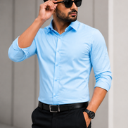 Powder Blue Full Sleeve Versatile Shirt