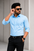 Powder Blue Full Sleeve Versatile Shirt