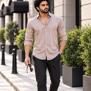 Beige Shirt - Pure cotton