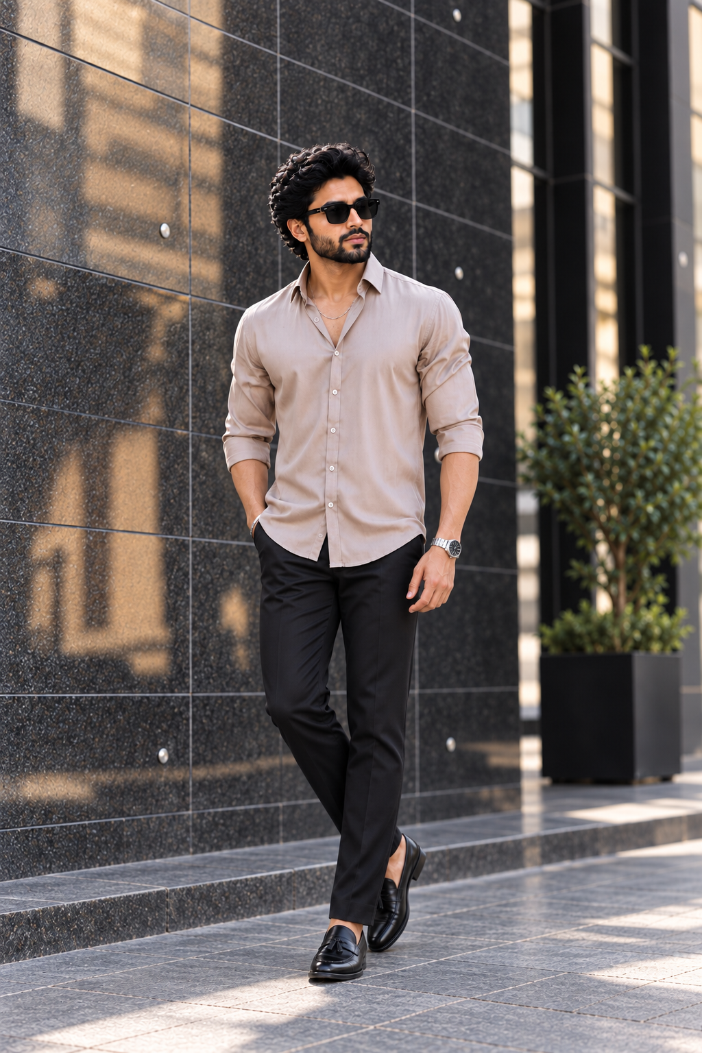 Beige Shirt - Pure cotton