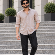 Beige Shirt - Pure cotton