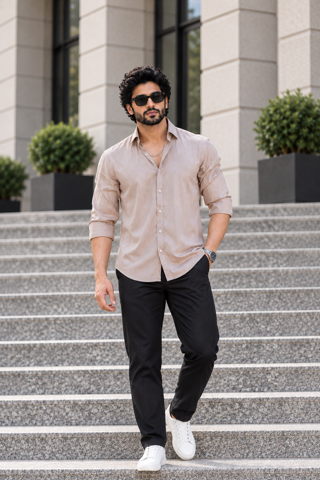 Beige Shirt - Pure cotton
