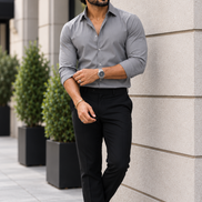Natural Grey  Full Sleeve Versatile Shirt
