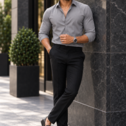 Natural Grey  Full Sleeve Versatile Shirt