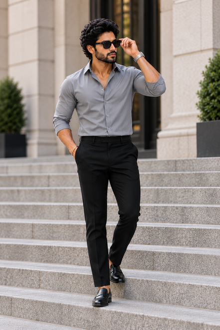 Natural Grey  Full Sleeve Versatile Shirt