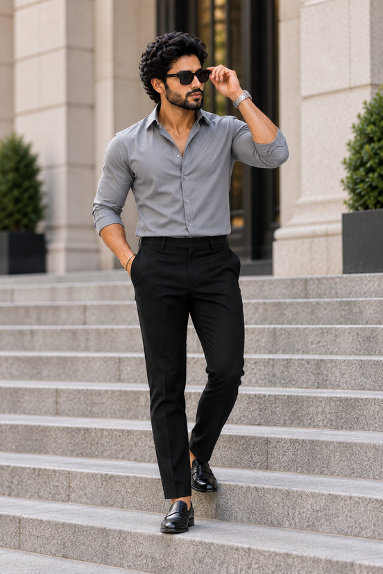 Natural Grey  Full Sleeve Versatile Shirt