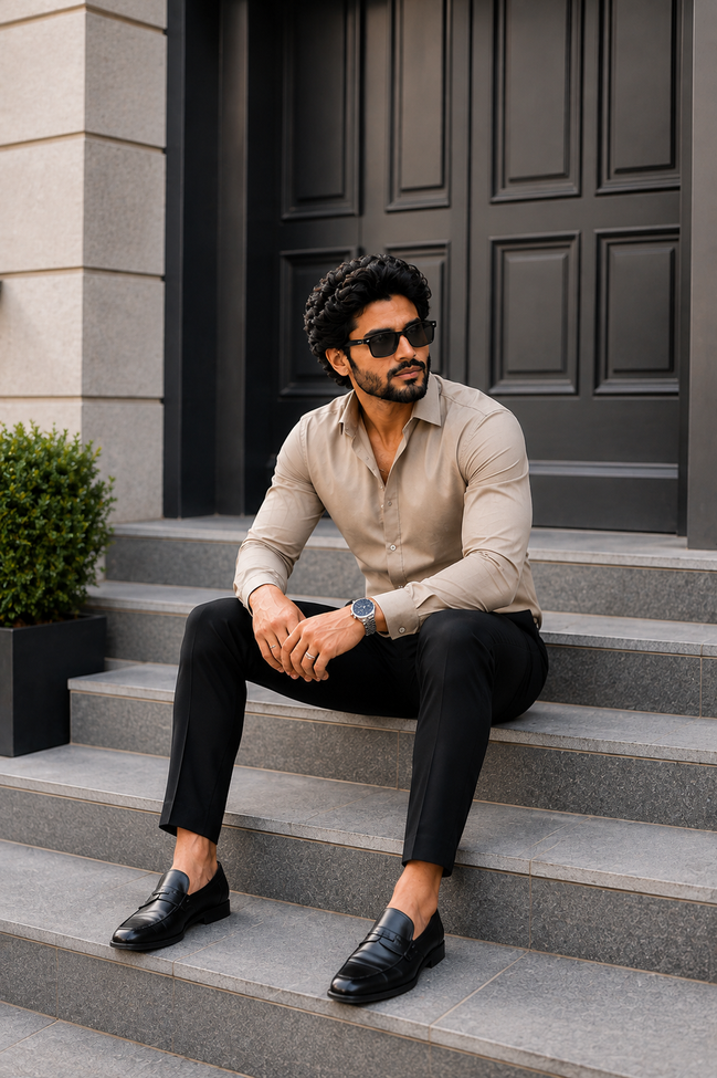 Khaki Full Sleeve Versatile Shirt