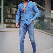 CLASSIC BLUE ULTRA SOFT DENIM SHIRT