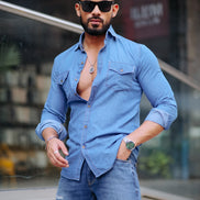 CLASSIC BLUE ULTRA SOFT DENIM SHIRT