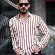 Light Brown Stripe Shirt