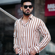 Light Brown Stripe Shirt