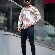 Light Brown Stripe Shirt