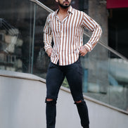 Light Brown Stripe Shirt