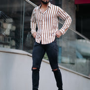 Light Brown Stripe Shirt