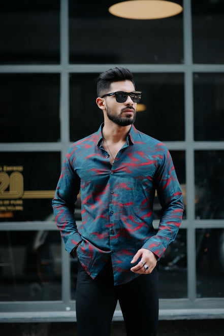 DIANNE GREEN PRINTED SUPER SOFT PREMIUM COTTON DESIGNER SHIRT