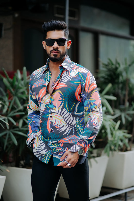 AMAZON TROPICAL PRINTED SUPER SOFT PREMIUM COTTON DESIGNER SHIRT