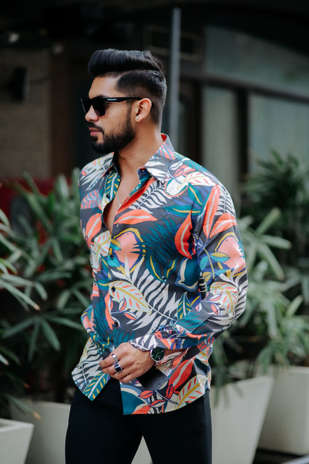 AMAZON TROPICAL PRINTED SUPER SOFT PREMIUM COTTON DESIGNER SHIRT