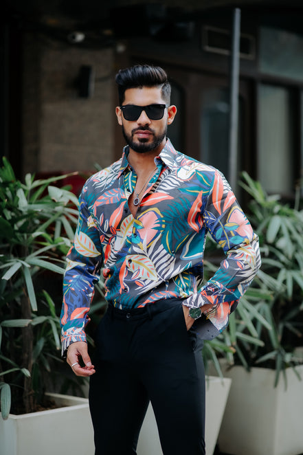 AMAZON TROPICAL PRINTED SUPER SOFT PREMIUM COTTON DESIGNER SHIRT