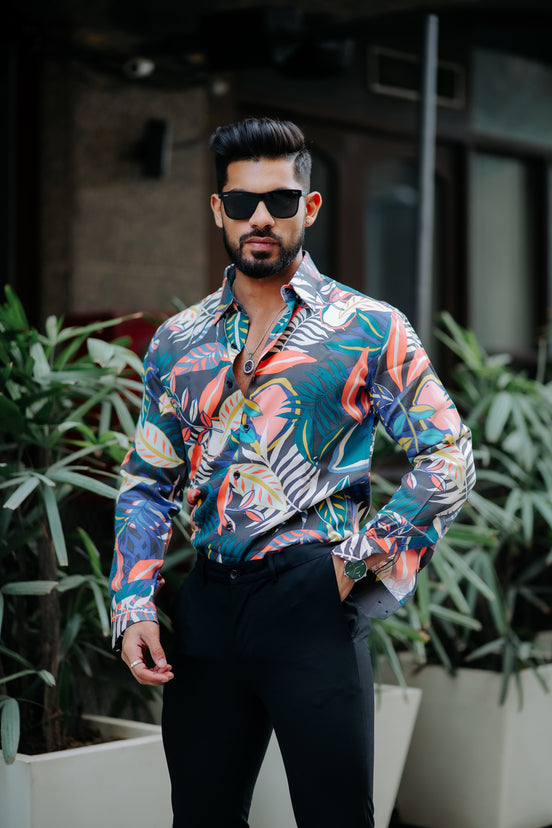 AMAZON TROPICAL PRINTED SUPER SOFT PREMIUM COTTON DESIGNER SHIRT
