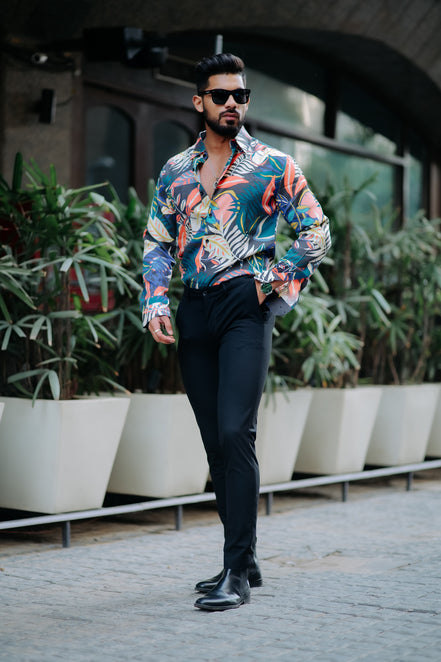AMAZON TROPICAL PRINTED SUPER SOFT PREMIUM COTTON DESIGNER SHIRT