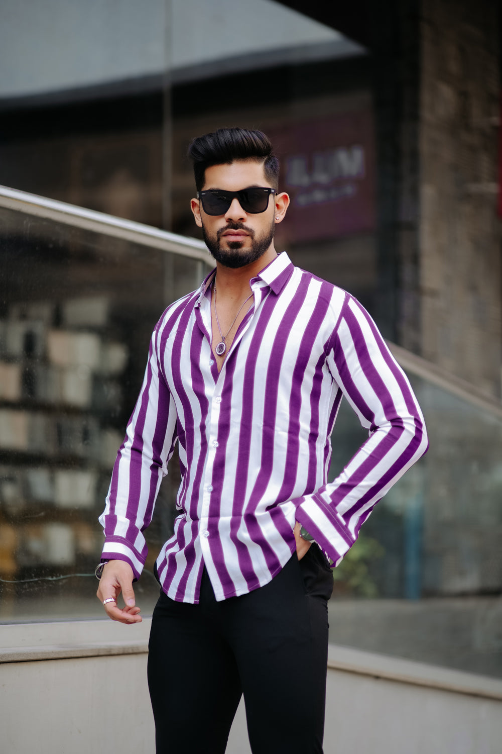 Purple Stripe Shirt