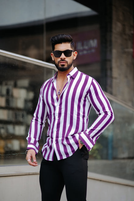 Purple Stripe Shirt
