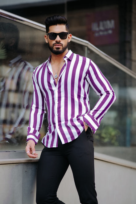 Purple Stripe Shirt