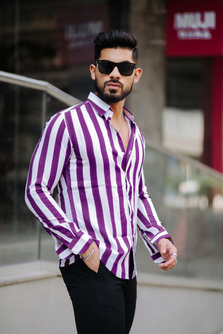 Purple Stripe Shirt