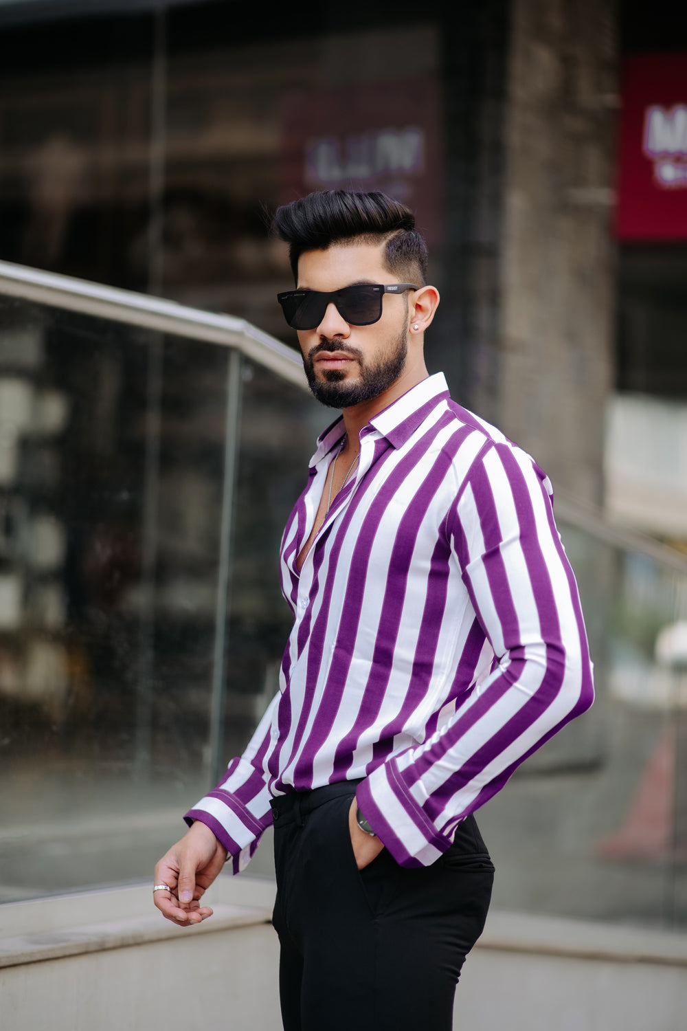 Purple Stripe Shirt