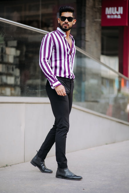Purple Stripe Shirt