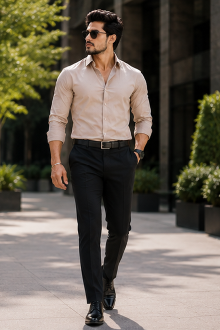 Beige Shirt - Pure cotton