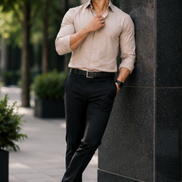 Beige Shirt - Pure cotton