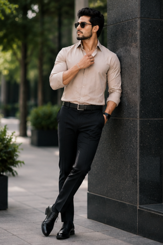 Beige Shirt - Pure cotton