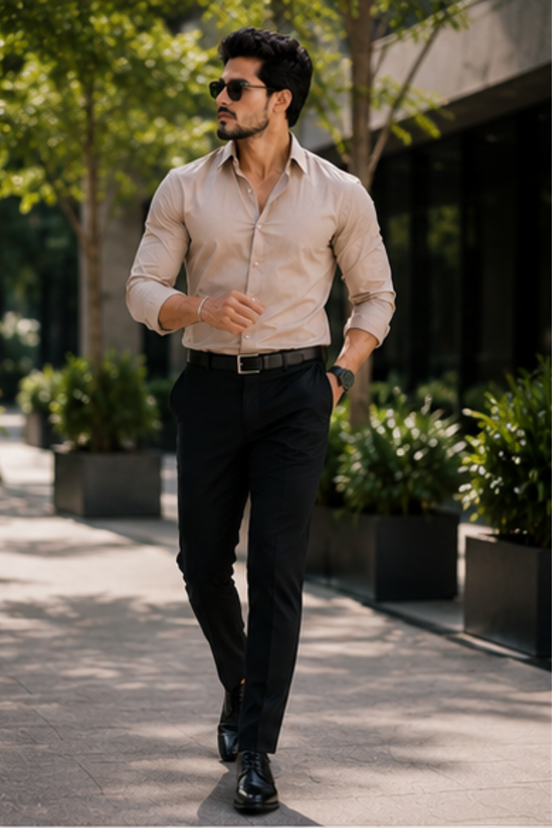 Beige Shirt - Pure cotton