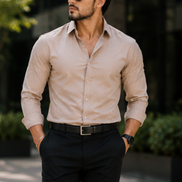 Beige Shirt - Pure cotton