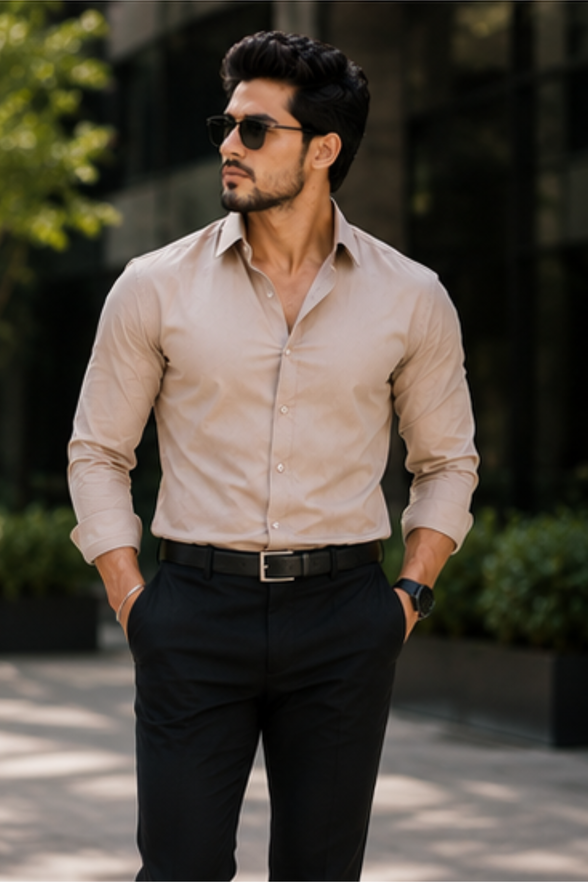 Beige Shirt - Pure cotton