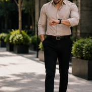 Beige Shirt - Pure cotton