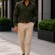 Olive Green Full Sleeve Versatile Shirt