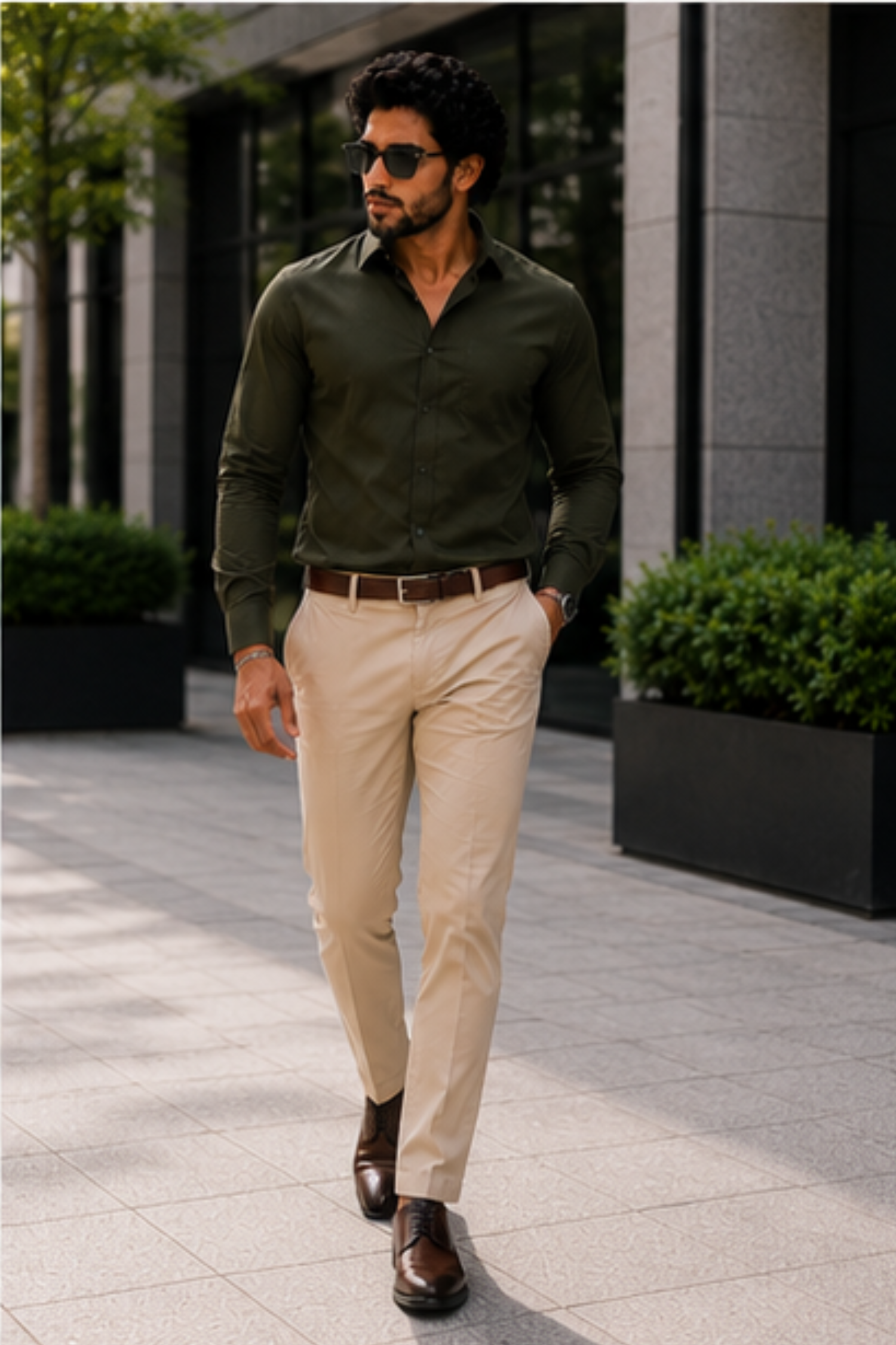 Olive Green Full Sleeve Versatile Shirt